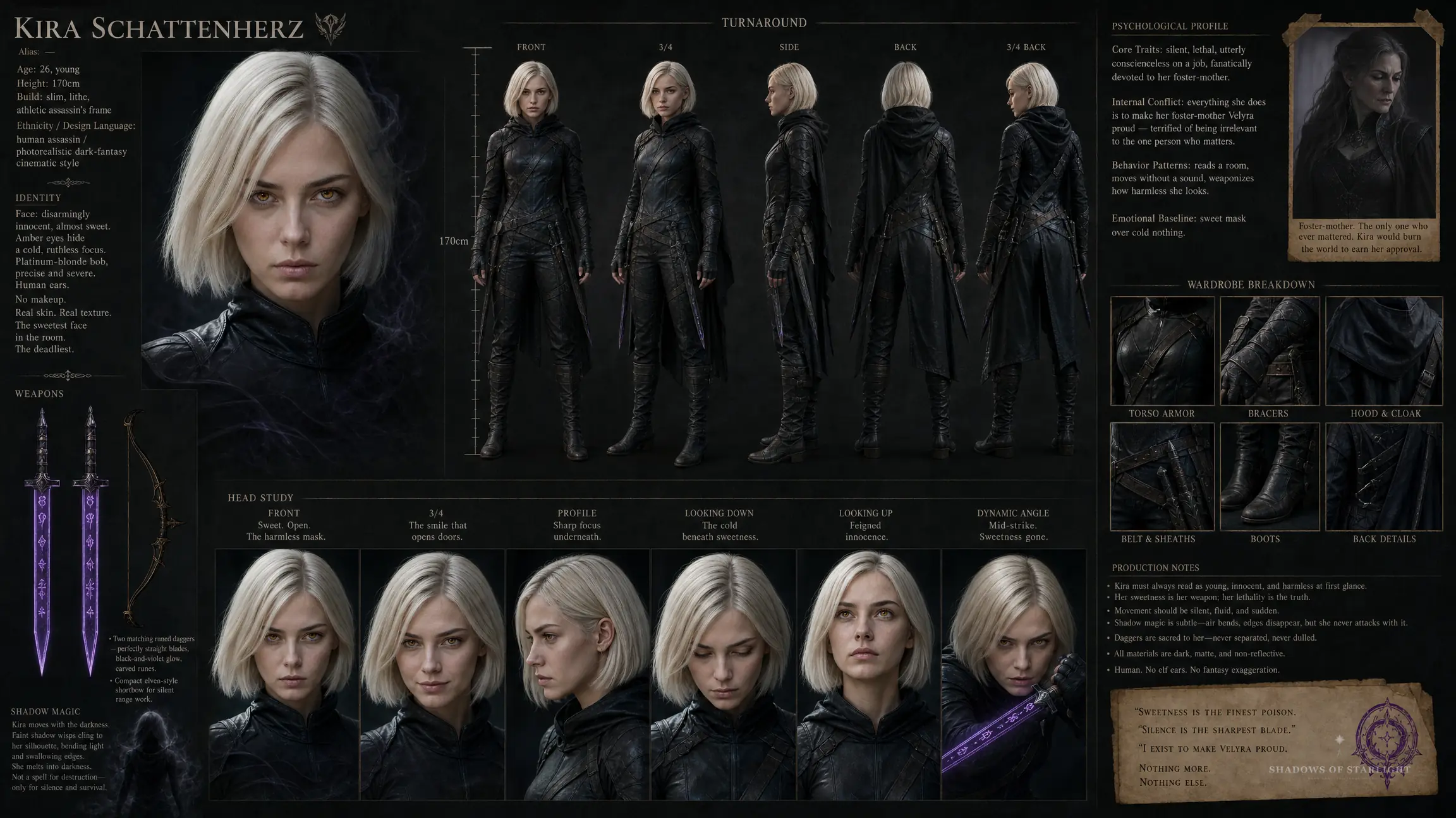 Design-Sheet von Kira Schattenherz
