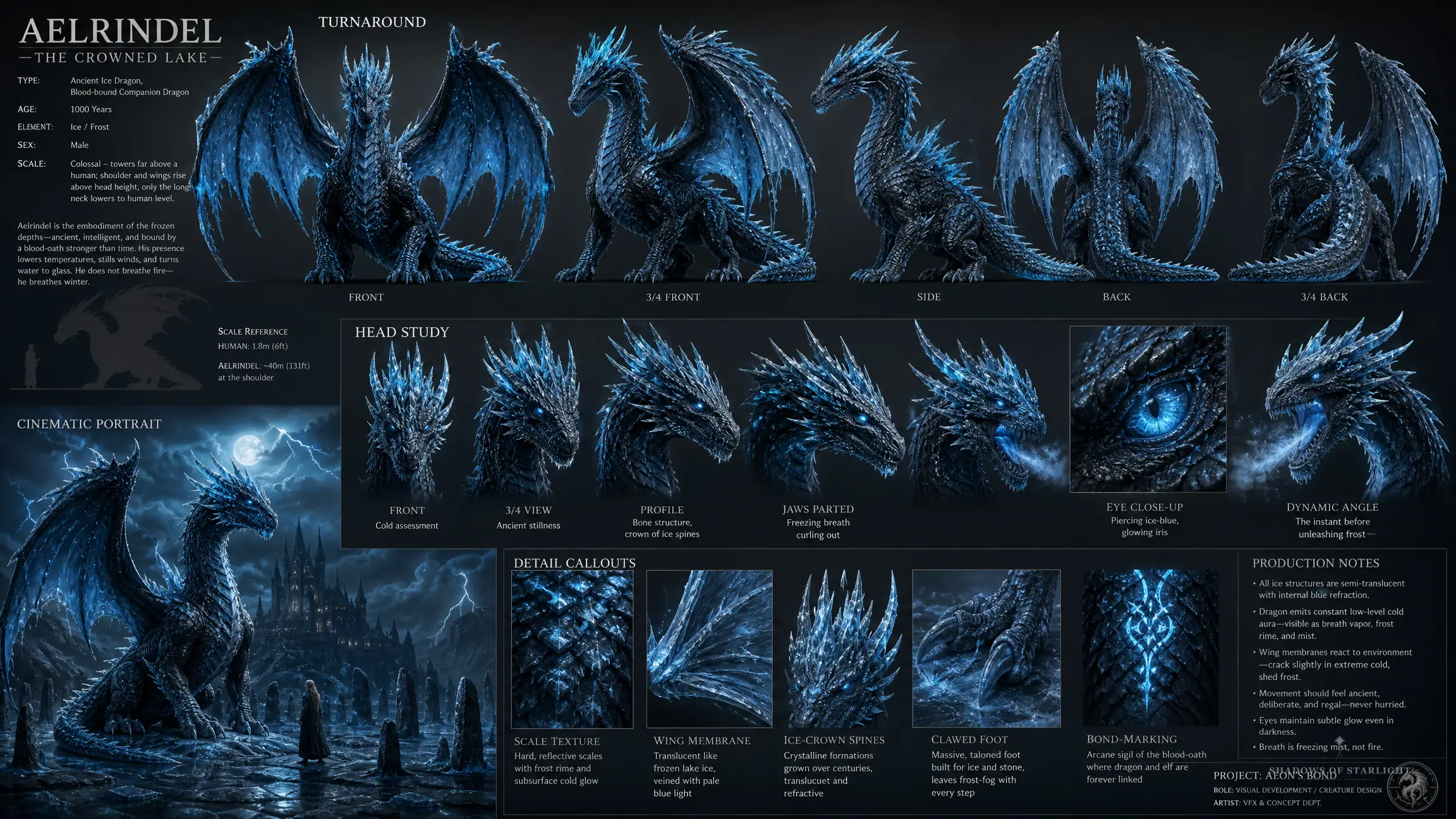 Design-Sheet des Drachen Aelrindel